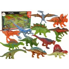 Dinozaurų rinkinys Lean Toys, 12 vnt. цена и информация | Игрушки для мальчиков | pigu.lt