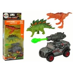Figūrėlių rinkinys Dinozaurai su visureigiu žalia raketa LeanToys kaina ir informacija | Žaislai berniukams | pigu.lt