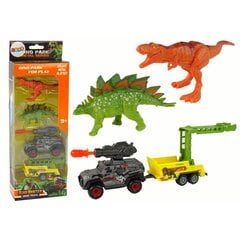 Figūrėlių rinkinys Dinozaurai su automatine raketų priekaba LeanToys цена и информация | Игрушки для мальчиков | pigu.lt