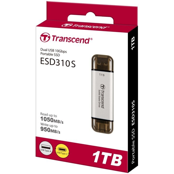 Transcend TS1TESD310S цена и информация | Išoriniai kietieji diskai (SSD, HDD) | pigu.lt