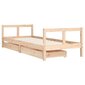 Vaikiškas lovos rėmas vidaXL, 80x200 cm, rudas цена и информация | Vaikiškos lovos | pigu.lt