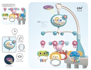 Karuzela projekt gwiazd kołysanki niebieski + pilot цена и информация | Игрушки для малышей | pigu.lt