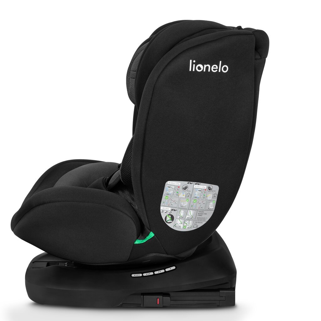 Automobilinė kėdutė Lionelo Bastiaan I-size, 0-36 kg, Black Grey kaina ir informacija | Autokėdutės | pigu.lt