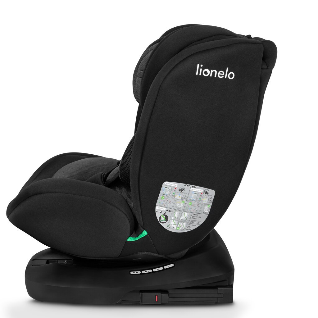 Automobilinė kėdutė Lionelo Bastiaan I-size, 0-36 kg, Black Grey kaina ir informacija | Autokėdutės | pigu.lt