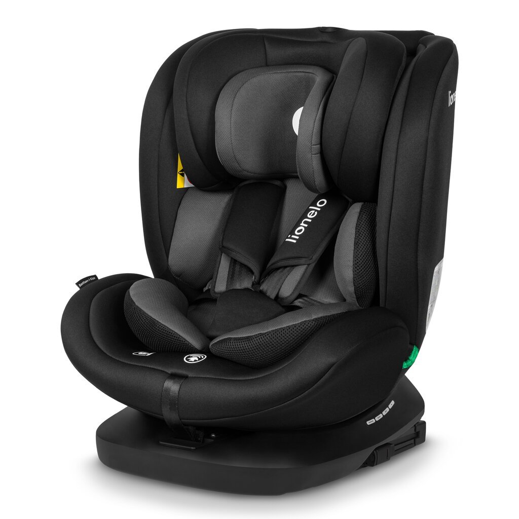 Automobilinė kėdutė Lionelo Bastiaan I-size, 0-36 kg, Black Grey kaina ir informacija | Autokėdutės | pigu.lt