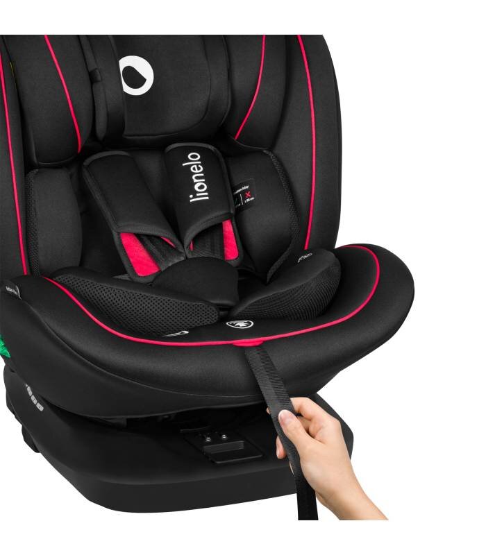 Automobilinė kėdutė Lionelo Bastiaan I-size, 0-36 kg, Black Red kaina ir informacija | Autokėdutės | pigu.lt