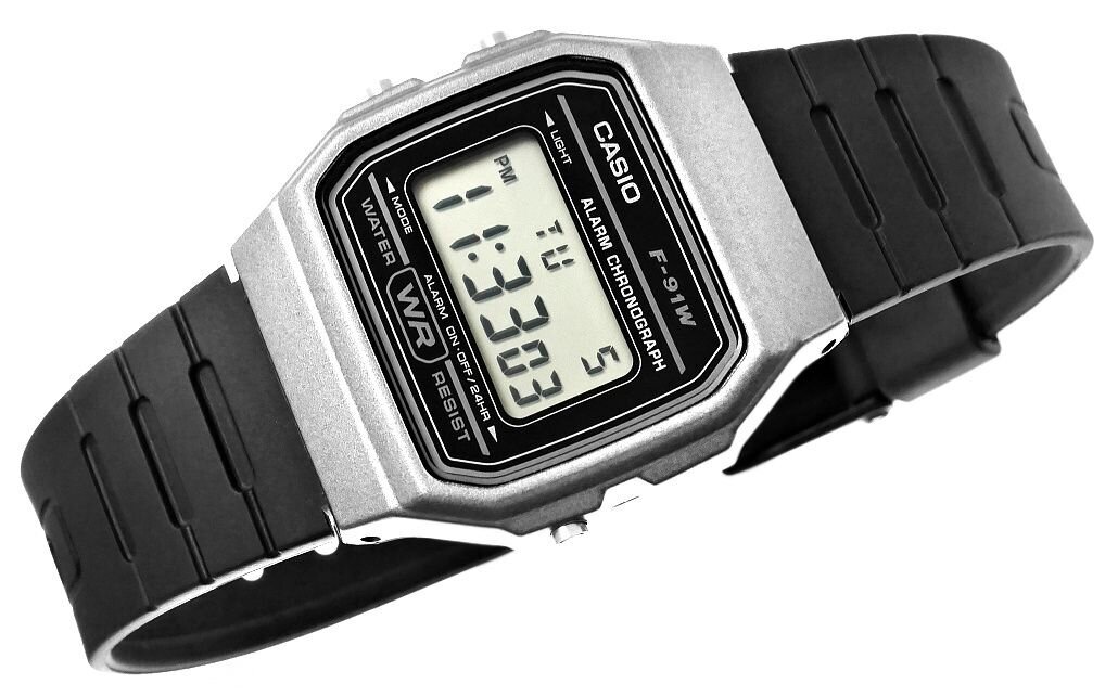 Laikrodis vyrams Casio F-91WM-1BDF kaina ir informacija | Vyriški laikrodžiai | pigu.lt