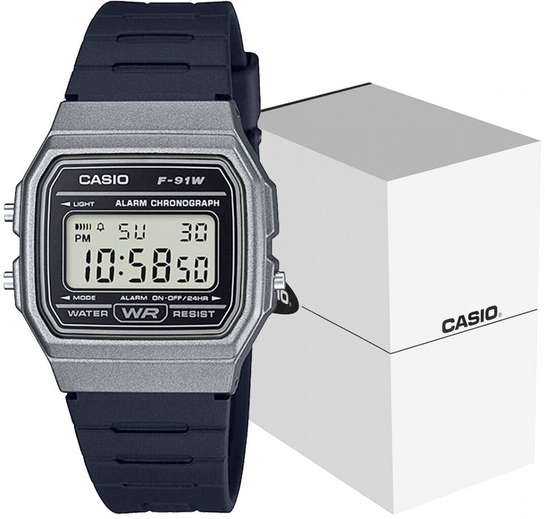 Laikrodis vyrams Casio F-91WM-1BDF kaina ir informacija | Vyriški laikrodžiai | pigu.lt