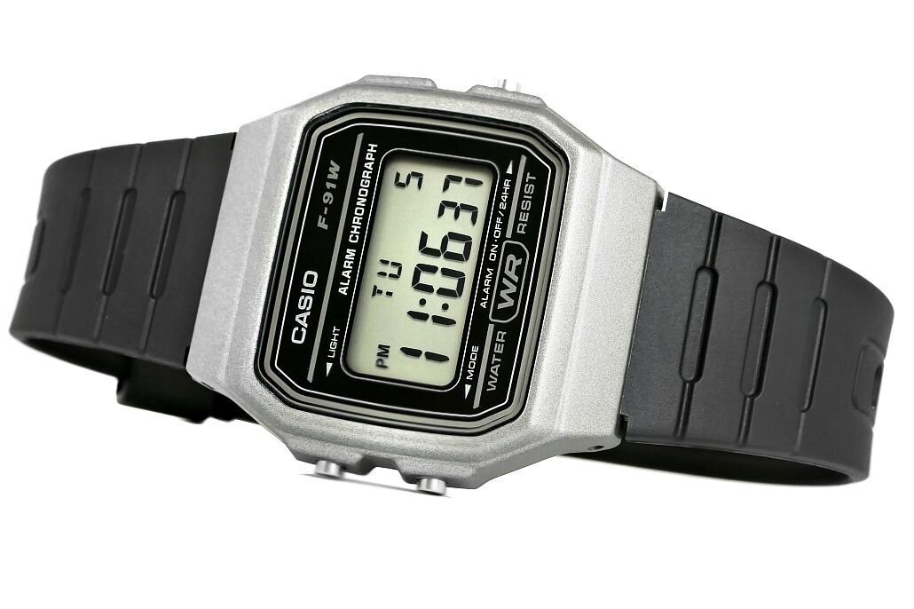 Laikrodis vyrams Casio F-91WM-1BDF цена и информация | Vyriški laikrodžiai | pigu.lt