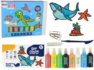 Набор для создания стеклянных наклеек, 8 цветов с блестками цена и информация | Развивающие игрушки | pigu.lt