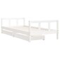 Vaikiškas lovos rėmas vidaXL, 90x200 cm, baltas kaina ir informacija | Vaikiškos lovos | pigu.lt