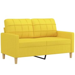 Dvivietė sofa vidaXL, 120cm, geltona цена и информация | Диваны | pigu.lt