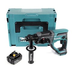 Аккумуляторный перфоратор Makita 18 В, с аккумулятором, без блока для зарядки цена и информация | Перфораторы | pigu.lt