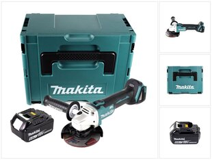 Аккумуляторная угловая шлифовальная машина Makita DGA 504 G1J, 18 В, с аккумулятором и без блока для зарядки цена и информация | Шлифовальные машины | pigu.lt