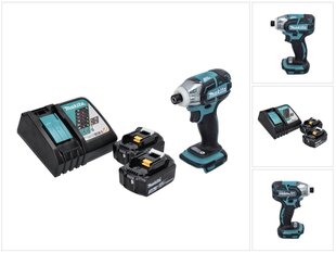 Аккумуляторный ударный гайковерт Makita DTW 141 RF, 18 В, с аккумулятором и зарядным устройством цена и информация | Шуруповерты, дрели | pigu.lt