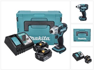 Аккумуляторный ударный гайковерт Makita Dts 141 Rfj, 18 В, с аккумулятором и зарядным устройством цена и информация | Шуруповерты, дрели | pigu.lt