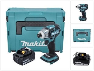 Аккумуляторный ударный гайковерт Makita DTW 141 M1J, 18 В, с аккумулятором и без блока для зарядки цена и информация | Шуруповерты, дрели | pigu.lt