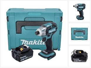 Аккумуляторный ударный гайковерт Makita DTS 141 T1J, 18 В, с аккумулятором и без блока для зарядки цена и информация | Шуруповерты, дрели | pigu.lt