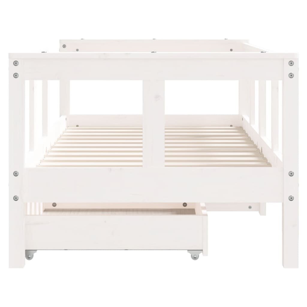 Vaikiškas lovos rėmas vidaXL, 70x140 cm, baltas цена и информация | Vaikiškos lovos | pigu.lt