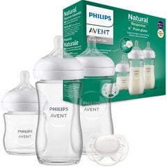 Stiklinių buteliukų rinkinys Philips Avent Natural Response SCD878/11, 0+ mėn kaina ir informacija | Buteliukai kūdikiams ir jų priedai | pigu.lt