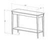 Konsolės stalas su lentyna Ragaba Ashme, 85x35cm, baltas kaina ir informacija | Stalai-konsolės | pigu.lt