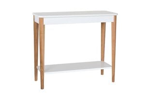 Konsolės stalas su lentyna Ragaba Ashme, 85x35cm, baltas цена и информация | Столы-консоли | pigu.lt