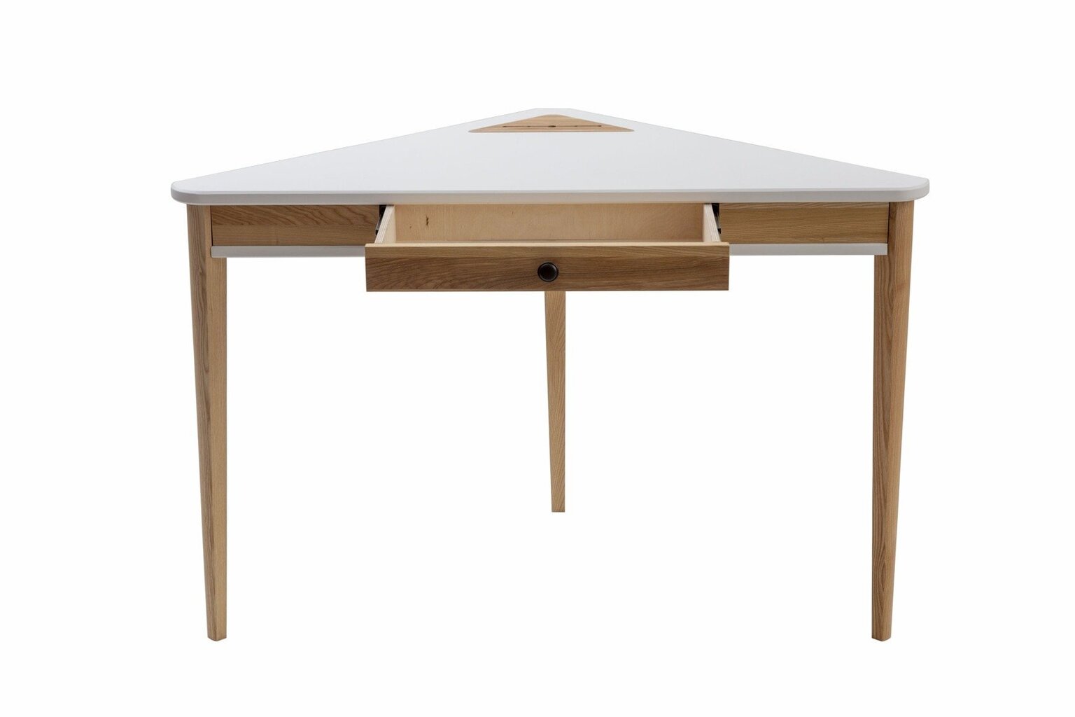 Kampinis stalas Ragaba Ashme, 114x85x85 cm, baltas kaina ir informacija | Kompiuteriniai, rašomieji stalai | pigu.lt