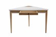 Kampinis stalas Ragaba Ashme, 114x85x85 cm, baltas цена и информация | Kompiuteriniai, rašomieji stalai | pigu.lt