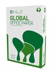 GLOBAL бумага для печати | A4 | 500pcs | 80gm3 цена и информация | Тетради и бумажные товары | pigu.lt