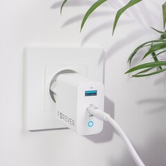 Forever TC-06-33AC GaN PD QC charger 1x USB-C 1x USB 33W white цена и информация | Зарядные устройства для телефонов | pigu.lt