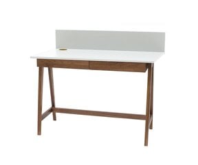 Stalas Luka, baltas/rudas kaina ir informacija | Kompiuteriniai, rašomieji stalai | pigu.lt
