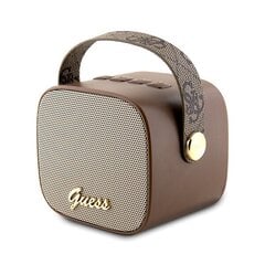 Guess głośnik Bluetooth GUWSB2P4SMW Speaker mini brązowy|bown 4G Leather Script Logo with Strap цена и информация | Аудиоколонки | pigu.lt