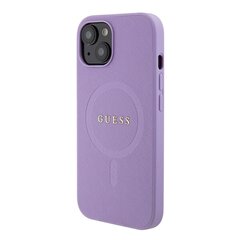 Guess GUHMP15SPSAHMCU iPhone 15 6.1" fioletowy|purple hardcase Saffiano MagSafe цена и информация | Чехлы для телефонов | pigu.lt