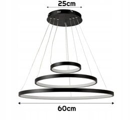 Подвесной потолочный светильник, регулируемый светодиод мощностью 76 Вт. цена и информация | Потолочные светильники | pigu.lt