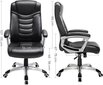 Biuro kėdė Songmics OBG21B, juoda kaina ir informacija | Biuro kėdės | pigu.lt