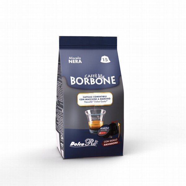 Borbone kavos kapsulės Nera, 15 vnt. kaina ir informacija | Kava, kakava | pigu.lt