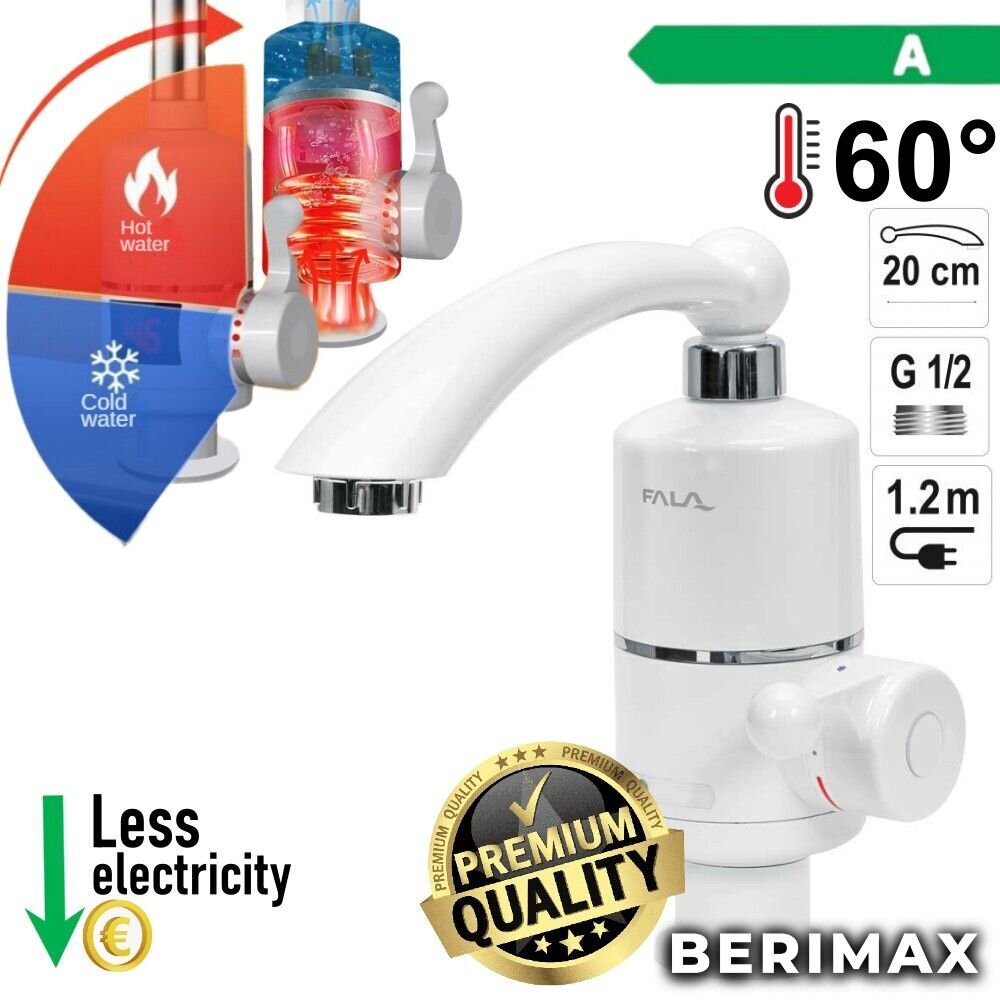 Berimax Elektrinis vandens šildytuvas / maišytuvas 3000 W Strokkur-1 BRM kaina ir informacija | Vandens šildytuvai | pigu.lt