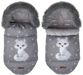 Žieminis miegmaišis-vokelis kūdikiui su kailiuku Babymom Vilkė, pilkas 90 x 45 cm kaina ir informacija | Vokeliai, miegmaišiai, pagalvės | pigu.lt