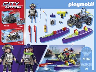 71147 PLAYMOBIL® City Action, квадроцикл спецподразделения цена и информация | Конструкторы и кубики | pigu.lt