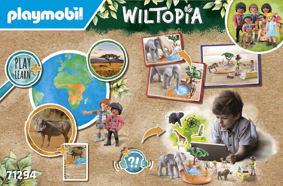 71294 PLAYMOBIL® Wiltopia, Dramblys prie vandens duobės kaina ir informacija | Konstruktoriai ir kaladėlės | pigu.lt