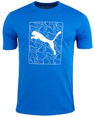Marškinėliai vyrams Puma Graphics Cat 677184 47, mėlyni kaina ir informacija | Vyriški marškinėliai | pigu.lt
