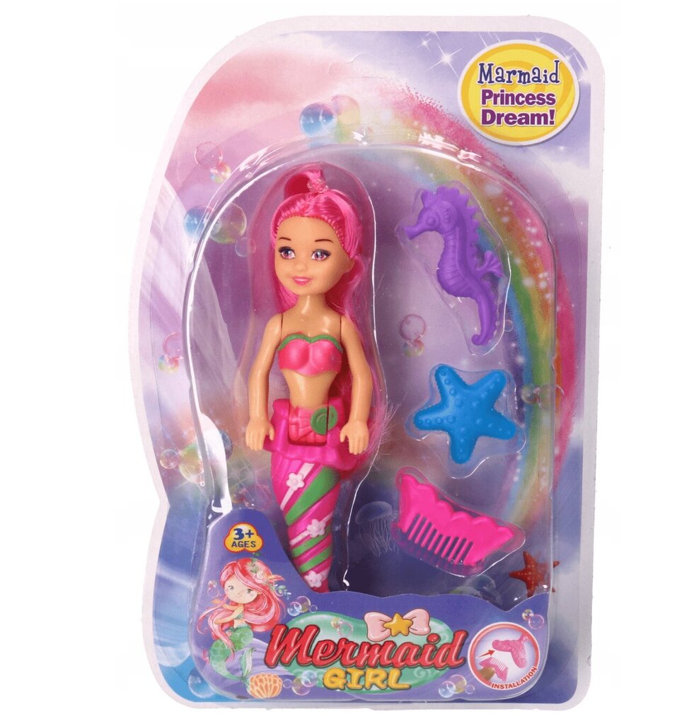 Lėlė su priedais Mermaid kaina ir informacija | Žaislai mergaitėms | pigu.lt