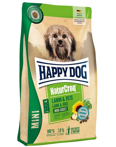 Happy Dog NaturCroq Mini mažų veislių šunims su ėriena ir ryžiais, 4 kg цена и информация | Sausas maistas šunims | pigu.lt