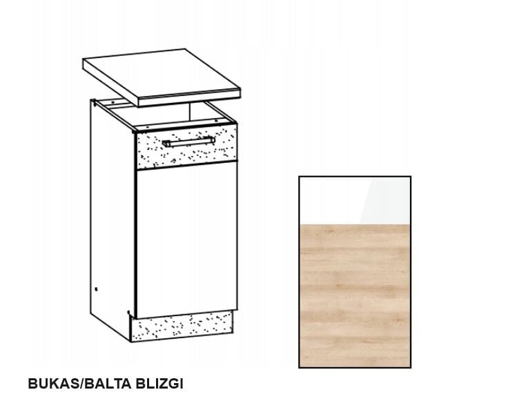 Pastatoma spintelė Modena MD12, 30 cm, ruda/balta цена и информация | Virtuvinės spintelės | pigu.lt