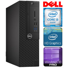 DELL 3050 SFF i3-7100 32GB 1TB SSD M.2 NVME+2TB WIN10Pro [refurbished] цена и информация | Стационарные компьютеры | pigu.lt