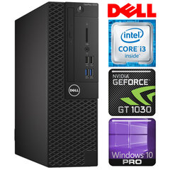 DELL 3050 SFF i3-7100 8GB 1TB GT1030 2GB WIN10Pro [refurbished] цена и информация | Stacionarūs kompiuteriai | pigu.lt