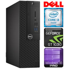 DELL 3050 SFF i3-7100 8GB 128SSD M.2 NVME GT1030 2GB WIN10Pro [refurbished] цена и информация | Стационарные компьютеры | pigu.lt