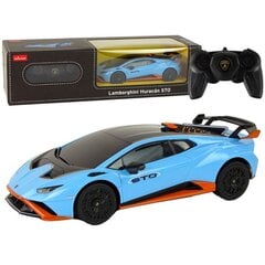 Машина на дистанционном управлении Lamborghini Huracan, 1:24, синяя цена и информация | Игрушки для мальчиков | pigu.lt