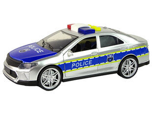 Žaislinis policijos automobilis Lean Toys, pilkas/mėlynas, 24x8x9 cm цена и информация | Игрушки для мальчиков | pigu.lt