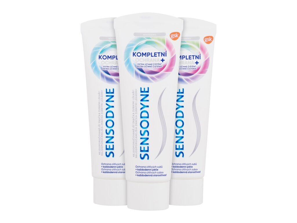 Dantų pasta Sensodyne Complete Protection, 3x75 ml kaina ir informacija | Dantų šepetėliai, pastos | pigu.lt